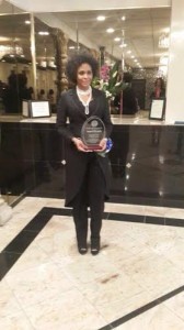 marie-claire with her NAACP Women's History Month award