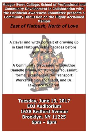 JUNE 13 @ 6p.m. Brooklyn's Caribbean-American Experience, a book discussion
