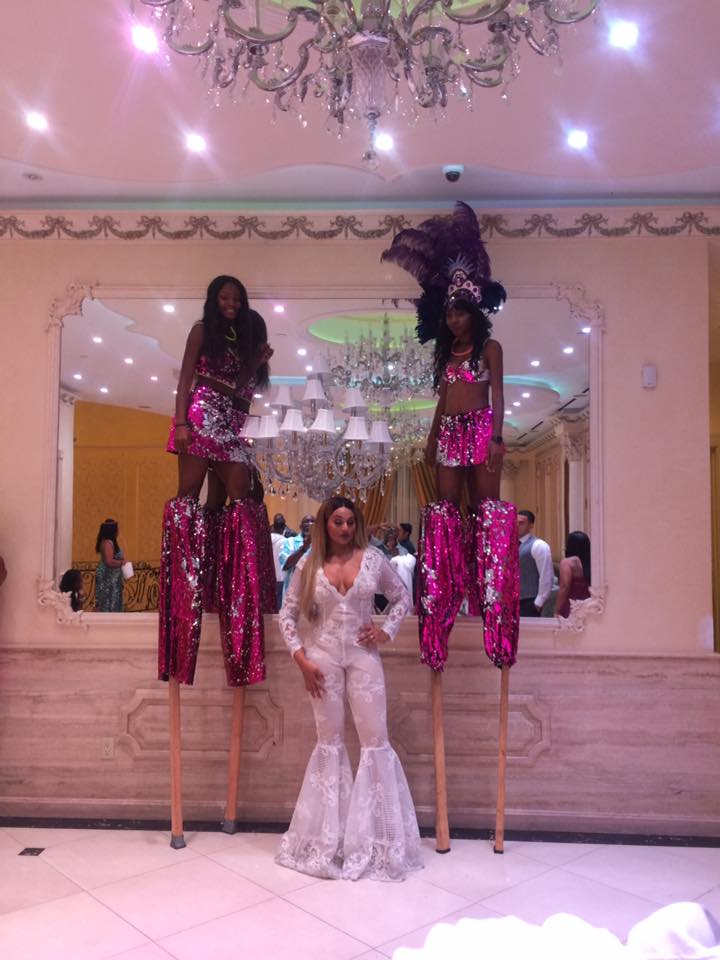Tropicalfete’s Stilting Unit Performing at a Wedding