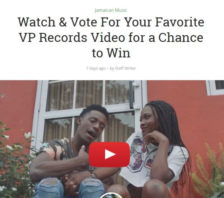 LAST CHANCE!- JAMAICANS.COM HOSTS POLL CONTEST FOR FAVORITE VP RECORDS VIDEO OF 2017
