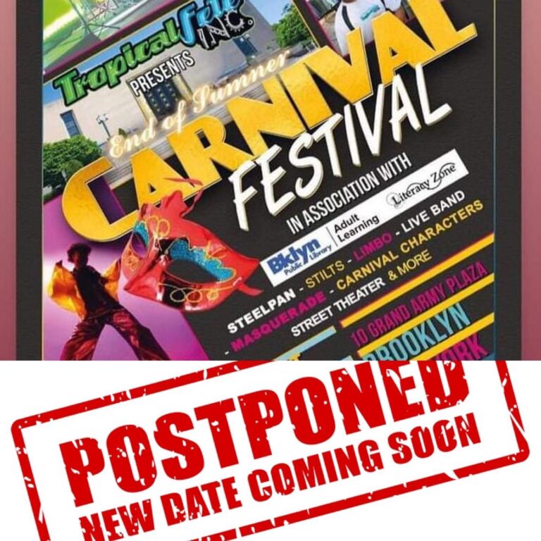 Tropicalfete Regrettably Announces The Postponement Carnival Festival