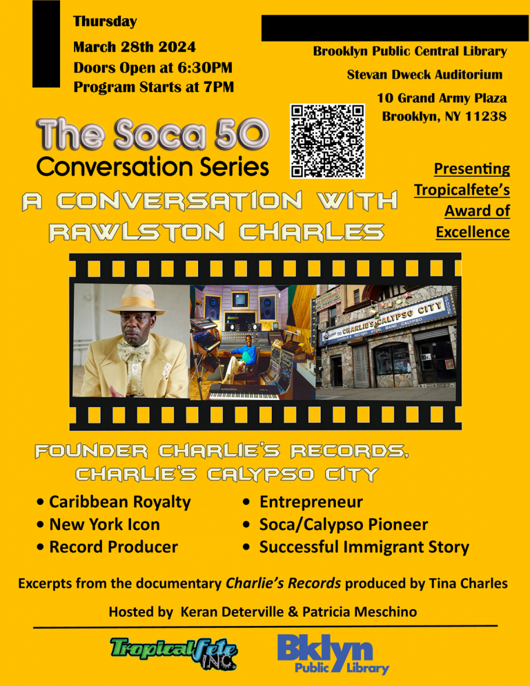 The Soca 50 Conversation Series: A Conversation with Rawlston Charles