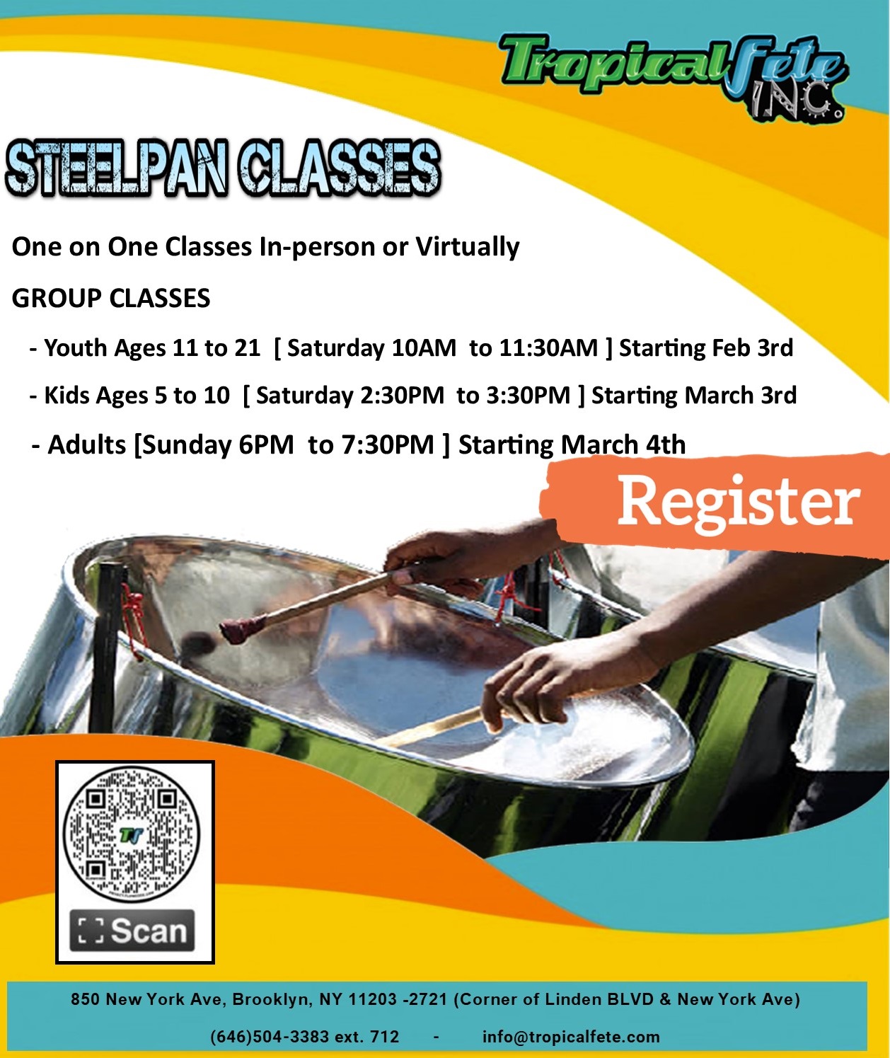 Dive into the rhythm of the Caribbean with Tropicalfete, Inc.'s Steel Pan Classes
