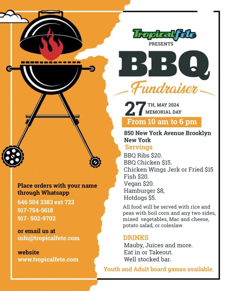 Tropicalfete, Inc. Presents BBQ Fundraiser 5/27/2024