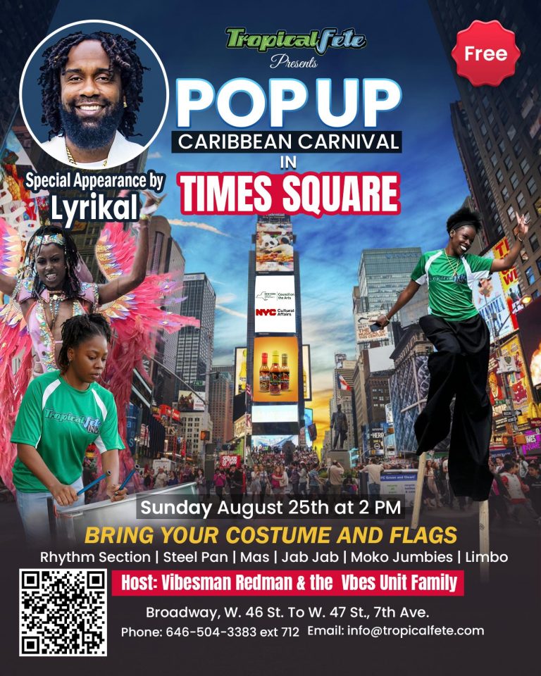 Tropicalfete’s Pop-Up Caribbean Carnival in Times Square!